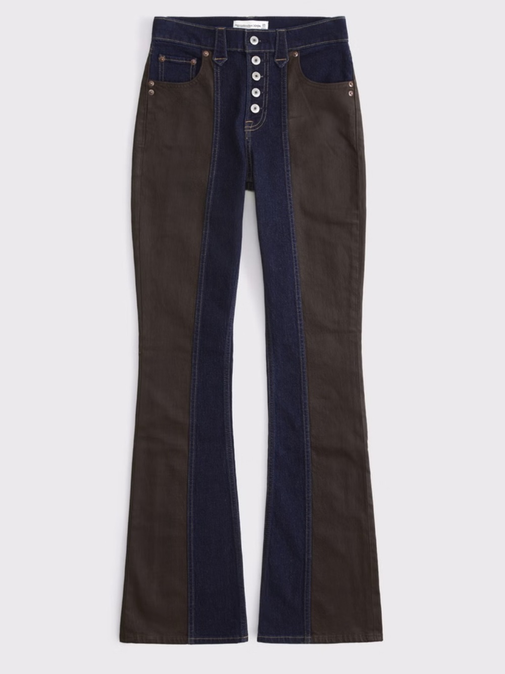 Abercrombie | High Rise Bootcut Jeans Western Chaps Coated | 27